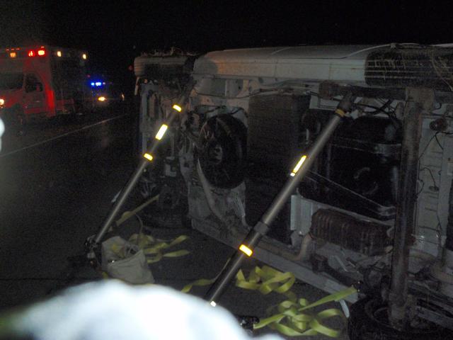 Van roll over, Hwy. 20, November 18, 2010
